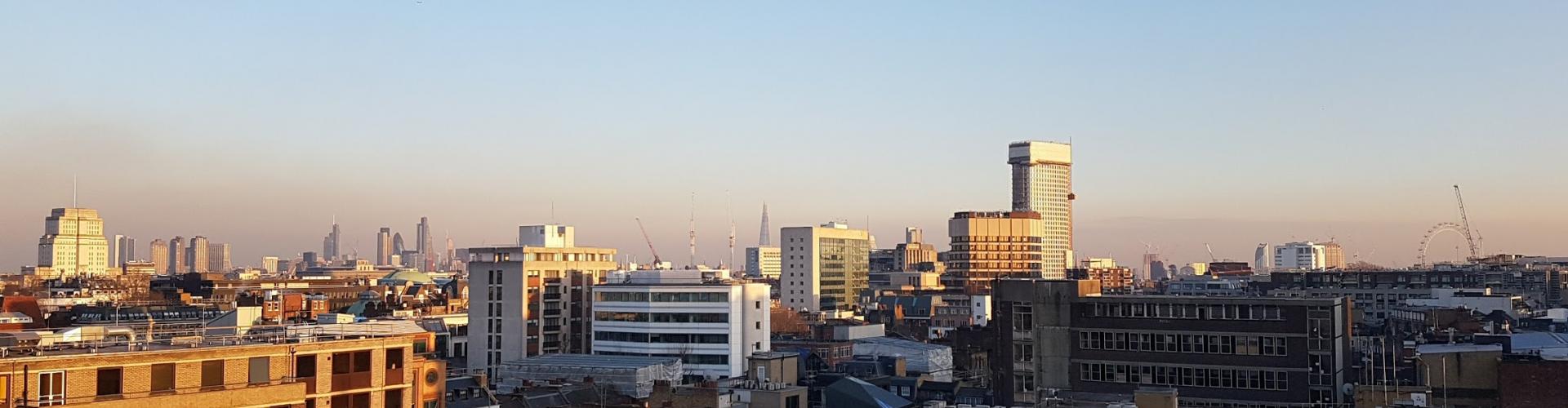 London skyline from SWC