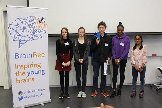 Group photo of the London Brain Bee winners Group photo of the London Brain Bee winners
