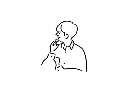 Line drawing of a person thinking representing prediction error